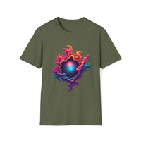 Macabre Threads Mystic Swirl T-Shirt – Cosmic Energy Vortex Graphic Tee