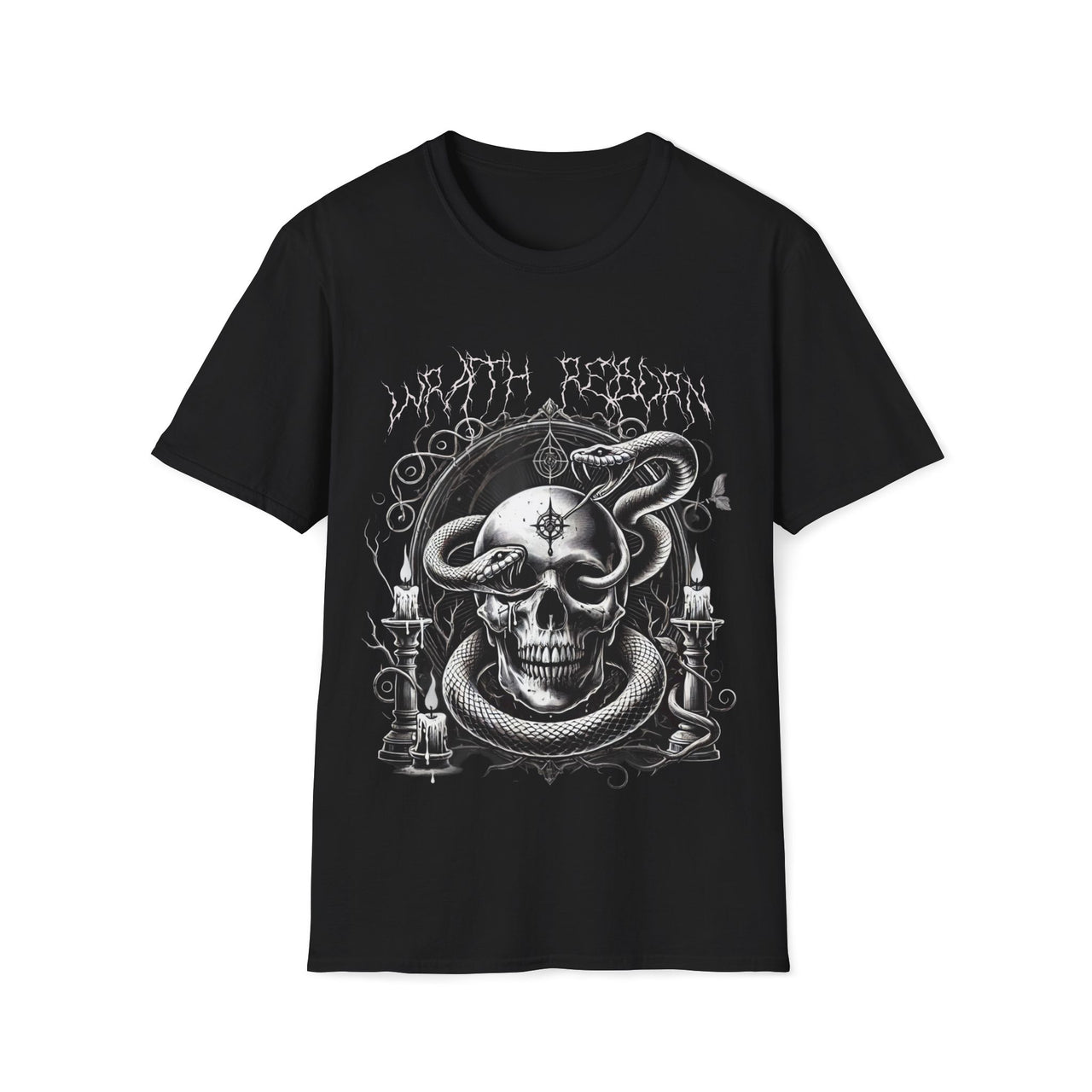 Macabre Threads Black Wrath Reborn – Occult Skull Shirt
