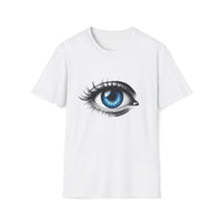 Macabre Threads White Mystic Gaze – All-Seeing Eye T-Shirt