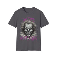 Macabre Threads Charcoal Twisted Nightmare T-Shirt – Killer Clown Graphic Tee