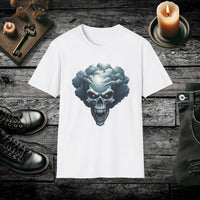 Skull Storm Lightning Skull T Shirt – Gothic Thunder Skull Tee