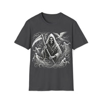 Macabre Threads Dark Heather Soul Harvester – Grim Reaper Spirit T-Shirt