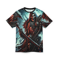 Macabre Threads Black stitching Hellforged Revenant All-Over Print T-Shirt – Infernal Reaper Forged Tee