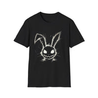 Macabre Threads Black Wicked Hare T-Shirt – Gothic Sketch Bunny Design