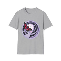 Macabre Threads Sport Grey Mystical Flight T-Shirt – Gothic Butterfly Moon Graphic Tee