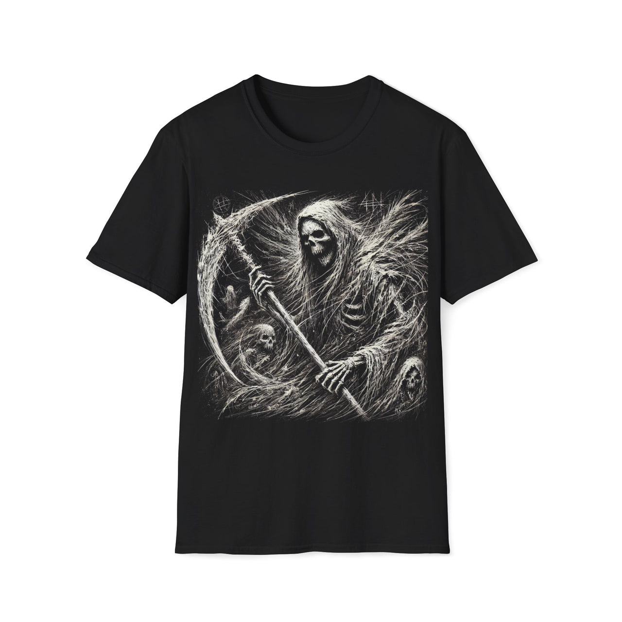 Wraith's Embrace - Gothic Horror Reaper T-Shirt