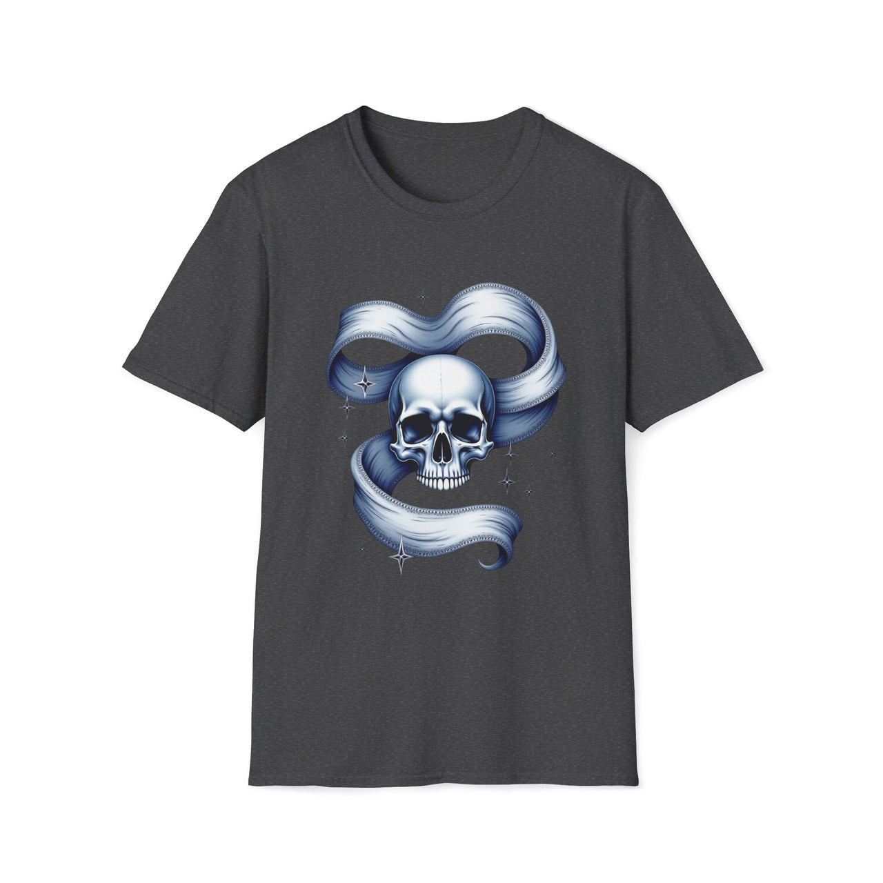 Macabre Threads Dark Heather Stellar Skull Galaxy Skull T Shirt – Cosmic Gothic Tee