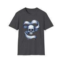 Macabre Threads Dark Heather Stellar Skull Galaxy Skull T Shirt – Cosmic Gothic Tee