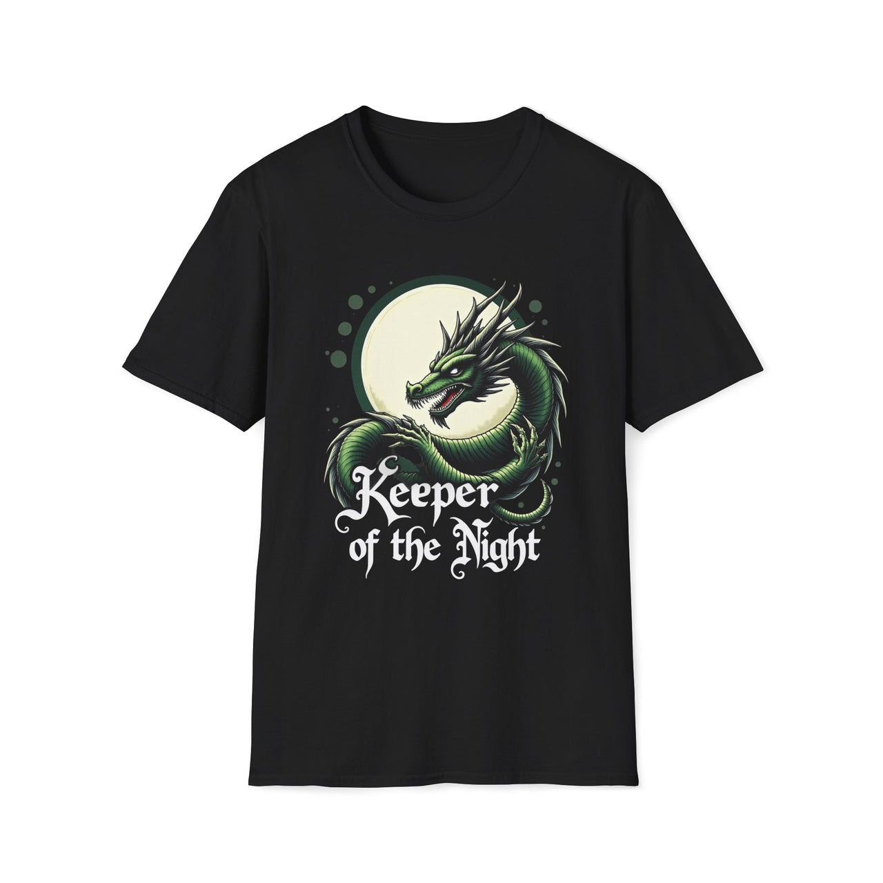 Macabre Threads Black Night’s Sentinel T-Shirt – Gothic Dragon Graphic Tee