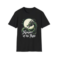 Macabre Threads Black Night’s Sentinel T-Shirt – Gothic Dragon Graphic Tee