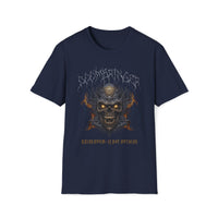 Macabre Threads Navy Doombringer T-Shirt – Brutal Skull Metal Graphic