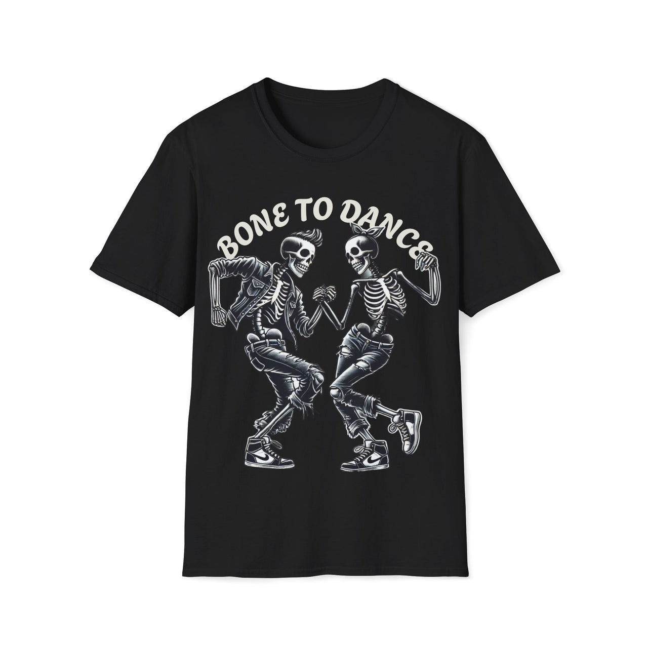 Macabre Threads Black Bone to Dance T-Shirt – Dancing Skeleton Gothic Tee