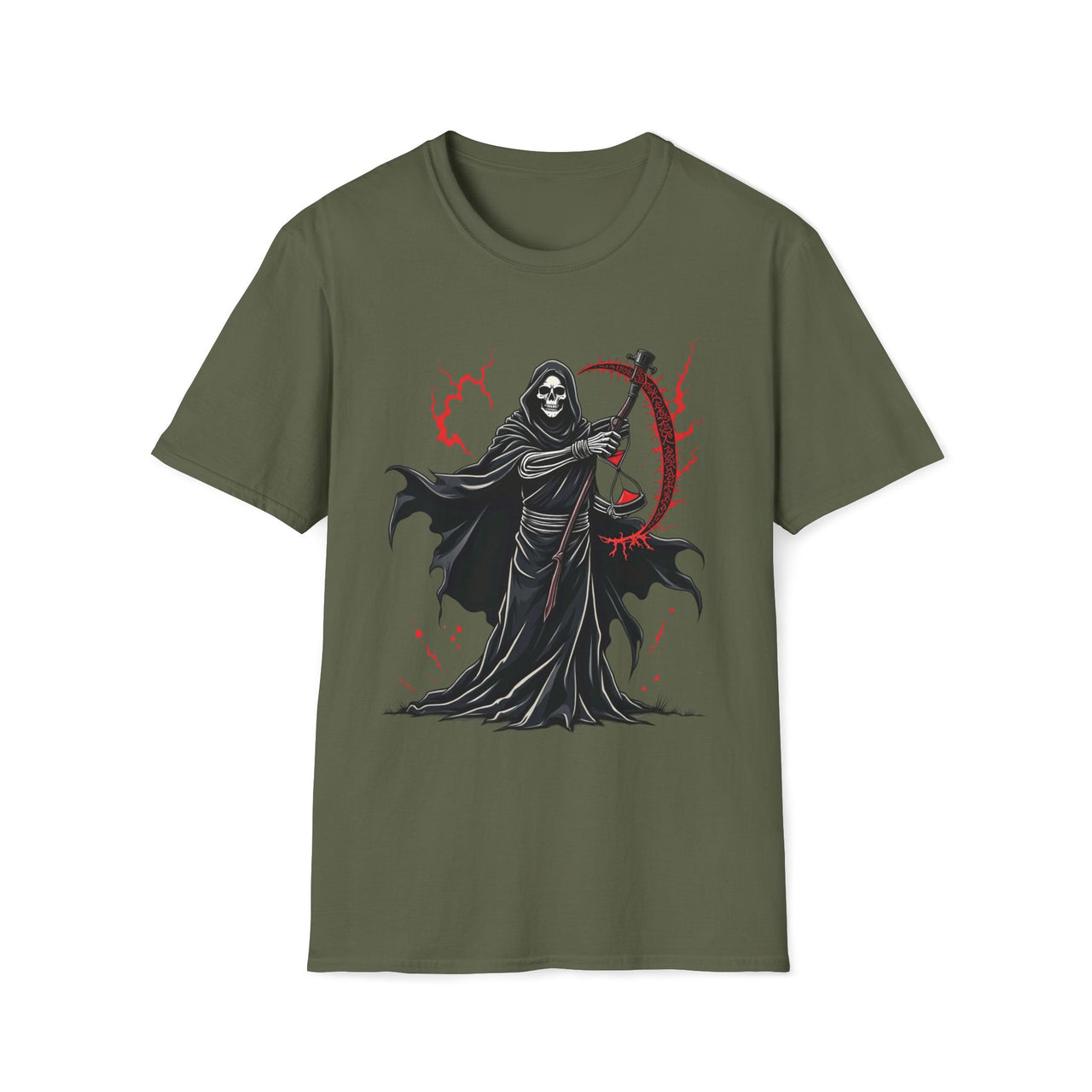 Macabre Threads Reaper Essence – Crimson Scythe T-Shirt