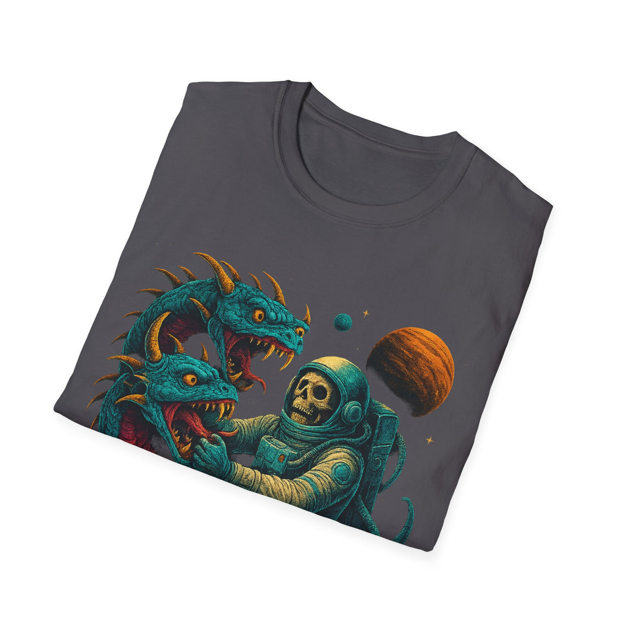 Galactic Grapple – Astronaut vs Space Serpent T-Shirt