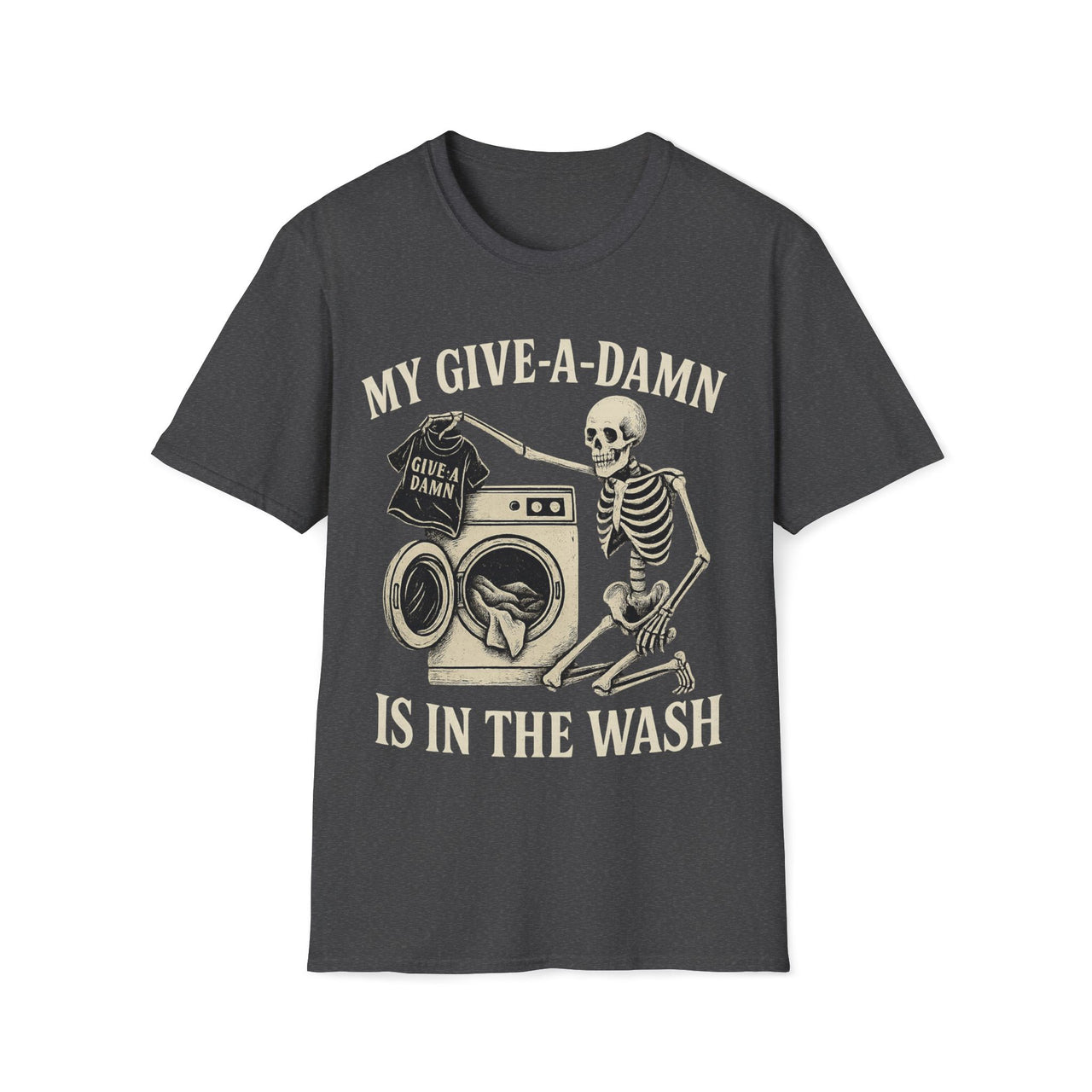 Laundered Attitude T-Shirt – Skeleton Laundry Humor Tee