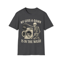 Laundered Attitude T-Shirt – Skeleton Laundry Humor Tee