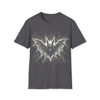 Macabre Threads Charcoal Nightmare Flight T-Shirt – Screaming Bat Horror Tee