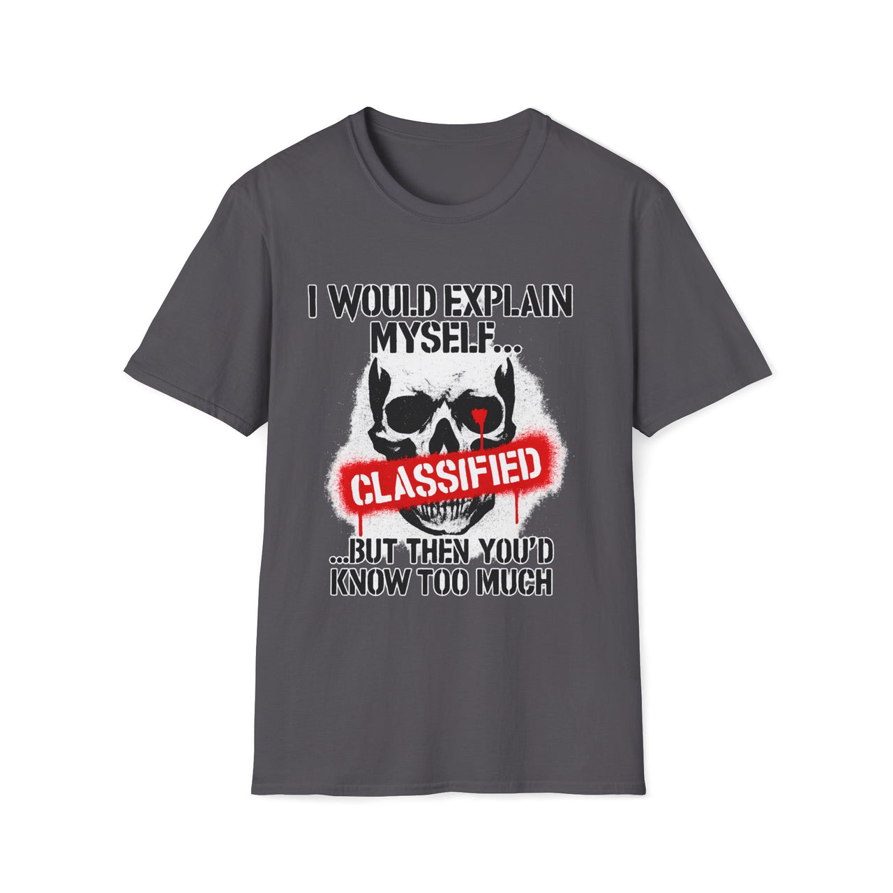 Classified Skull T-Shirt – Gothic Secret Statement Tee