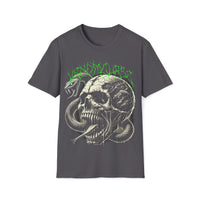 Macabre Threads Charcoal Venomcurse – Skull and Snake T-Shirt