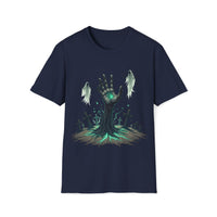Macabre Threads Navy Grave Surge - Gothic Resurrection T-Shirt