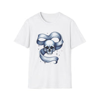 Macabre Threads White Stellar Skull Galaxy Skull T Shirt – Cosmic Gothic Tee