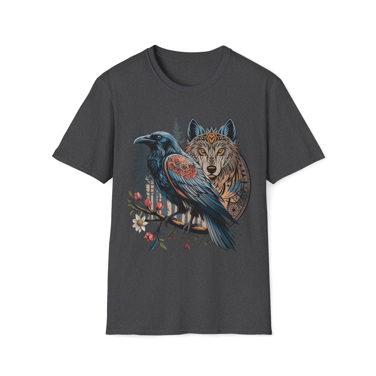 Macabre Threads Dark Heather Mystical Companions T-Shirt