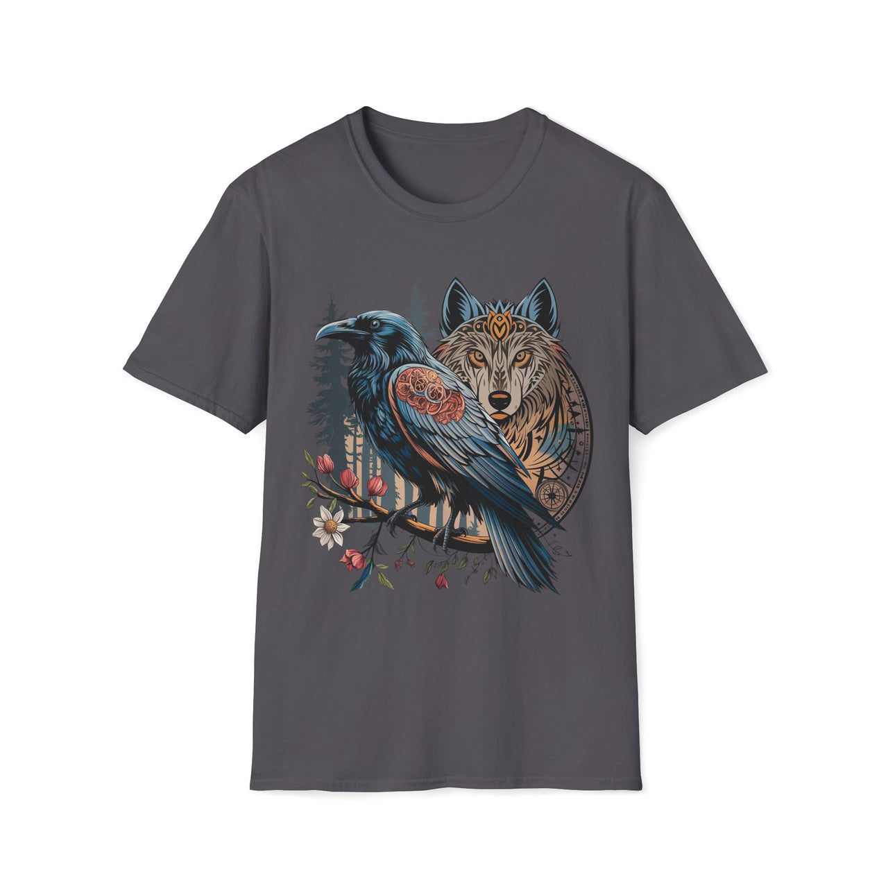 Macabre Threads Charcoal Mystical Companions T-Shirt