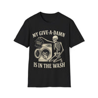 Laundered Attitude T-Shirt – Skeleton Laundry Humor Tee