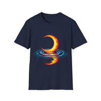 Macabre Threads Navy Hypnotic Moon – Lunar Reflection T-Shirt