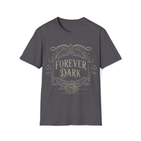 Macabre Threads Charcoal Forever Dark T-Shirt – Gothic Rose Emblem Tee