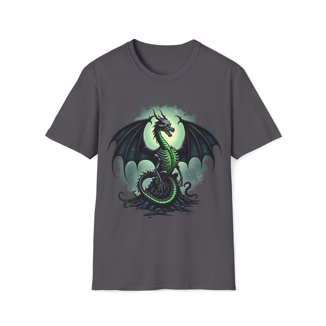 Macabre Threads Charcoal Ichor Dragon T-Shirt – Venomous Gothic Dragon Design
