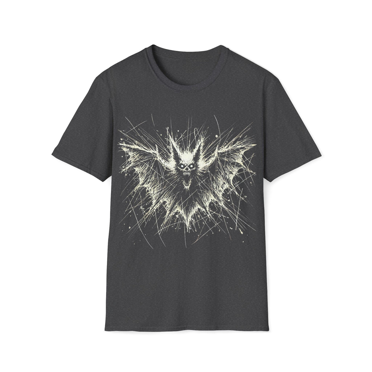 Macabre Threads Dark Heather Nightmare Flight T-Shirt – Screaming Bat Horror Tee