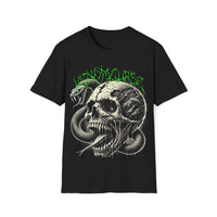 Macabre Threads Black Venomcurse – Skull and Snake T-Shirt