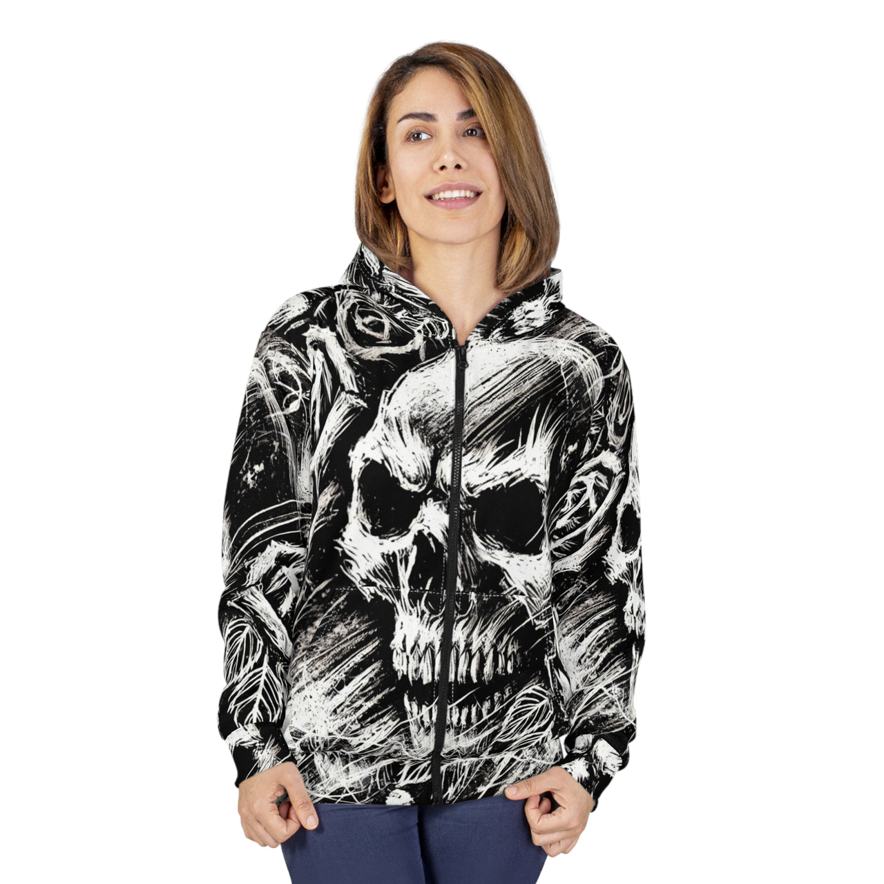 Vile Roses Hoodie (full zip)