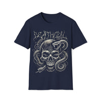 Macabre Threads Navy Deathcoil – Skull Snake Shirt