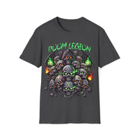 Macabre Threads Dark Heather Doom Legion – Pile of Skulls Shirt