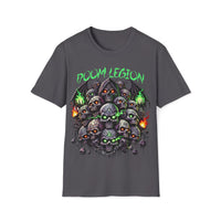 Macabre Threads Charcoal Doom Legion – Pile of Skulls Shirt