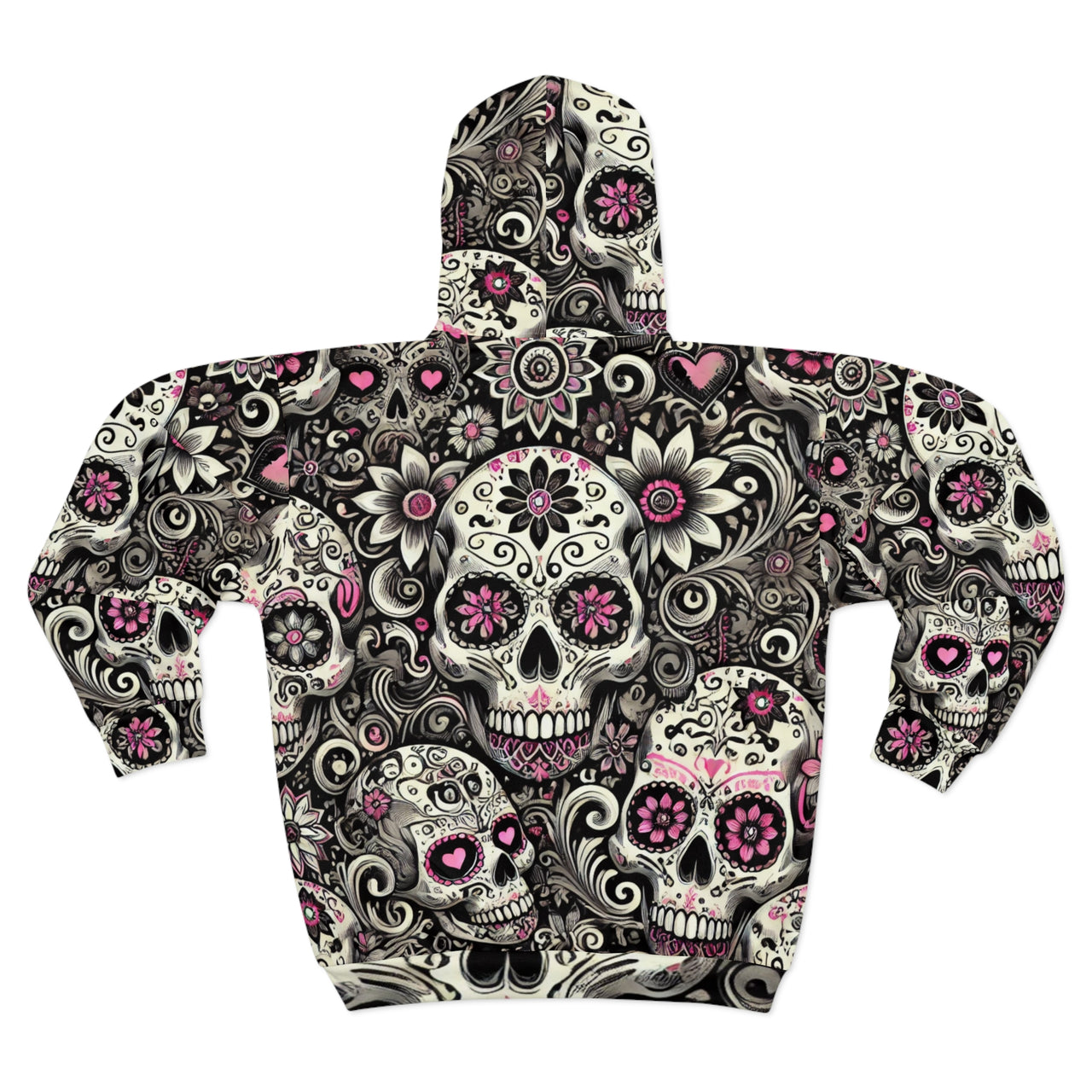 Skull Blossom Hoodie (full zip)