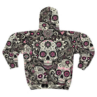 Skull Blossom Hoodie (full zip)