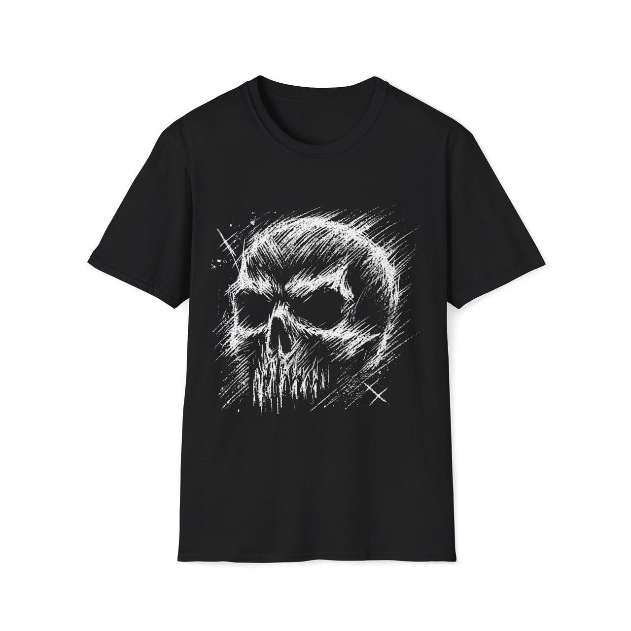 Macabre Threads Black Doom Sketch – Skull Sketch Shirt