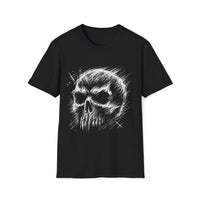 Macabre Threads Black Doom Sketch – Skull Sketch Shirt