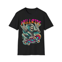 Macabre Threads Black Hellride – Grim Reaper Skateboard T-Shirt