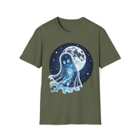 Macabre Threads Lunar Apparition T-Shirt – Cosmic Ghost Moon Graphic Tee