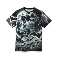 Macabre Threads Black stitching Nocturnal Dominion All-Over Print T-Shirt – Midnight Reign Beast Tee