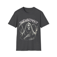Macabre Threads Dark Heather Deathbringer – Classic Grim Reaper T-Shirt
