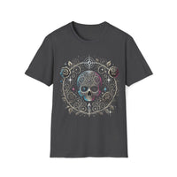 Macabre Threads Dark Heather Eternal Elegance – Decorative Skull Shirt