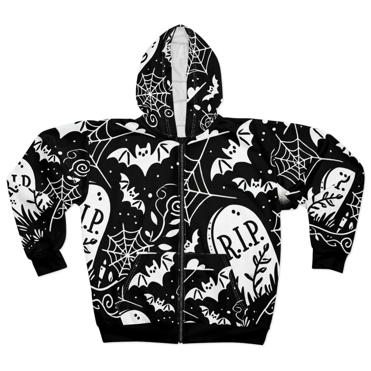 Graveyard Whispers Hoodie (full zip)