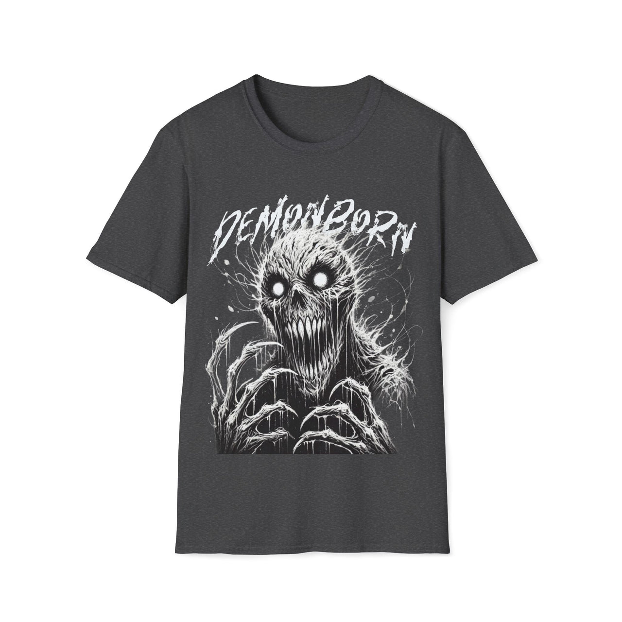 Macabre Threads Dark Heather Demonborn T-Shirt – Gothic Horror Design