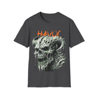 Macabre Threads Dark Heather Havoc – Evil Skull Shirt with Horns