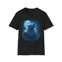 Macabre Threads Black Lunar Howl Werewolf Shirt – Full Moon Gothic Wolf Tee